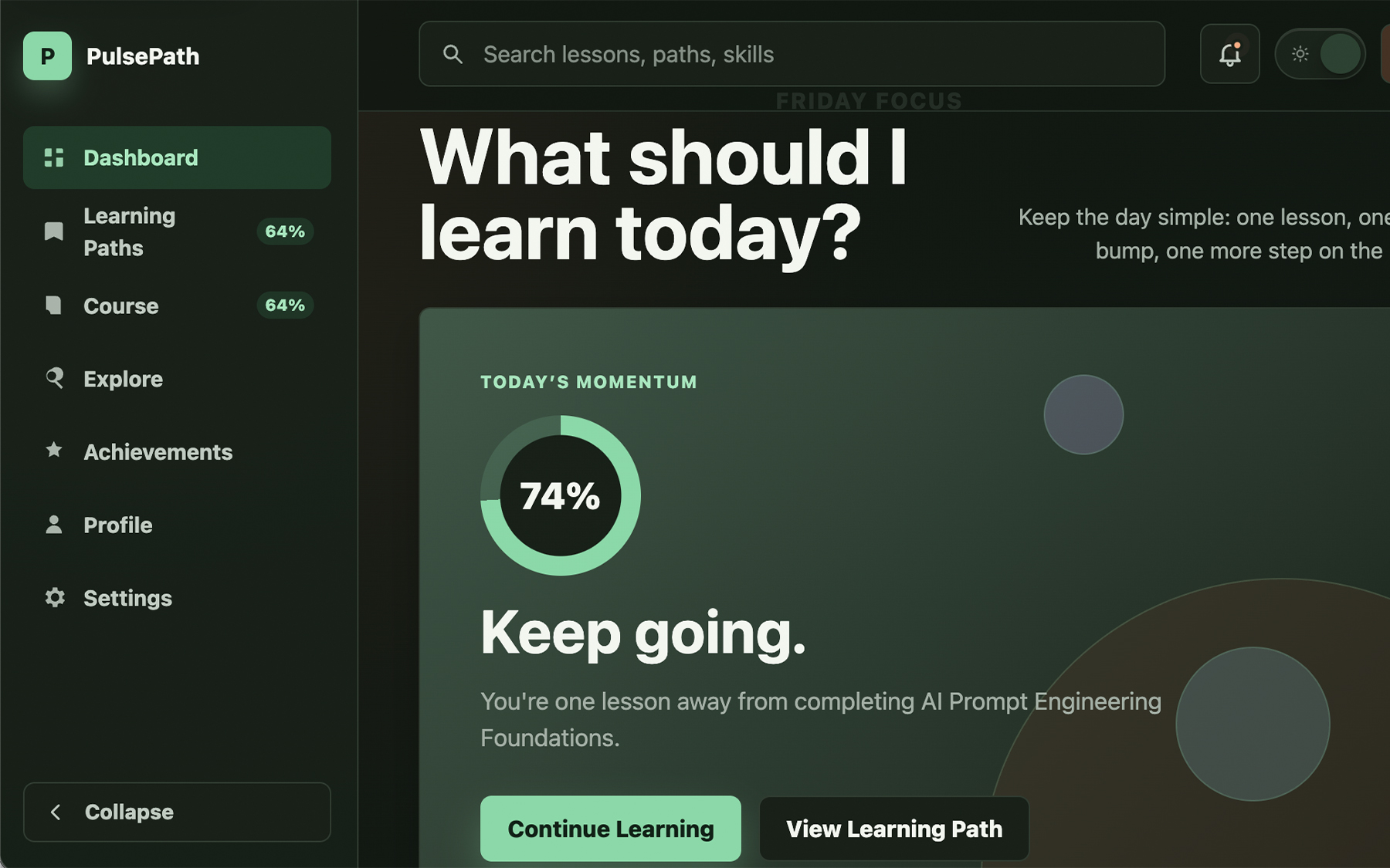 PulsePath learning platform concept project cover